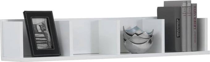 Wandrek Blossom Wit - Breedte 92 cm - Hoogte 16.5 cm - Diepte 17 cm