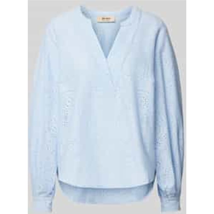 Regular fit blouse met broderie anglaise, model 'YEN SINA'