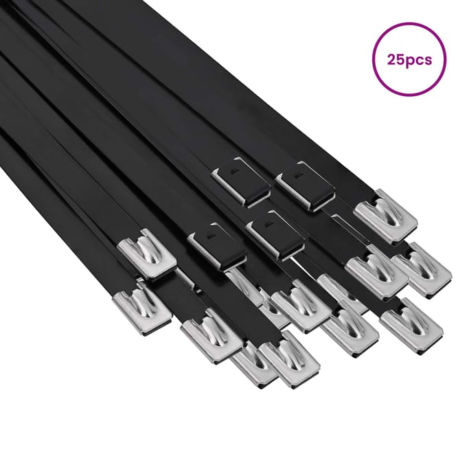 vidaXL - Kabelband - 25 - st - 7,9 - x - 800 - mm - Zwart