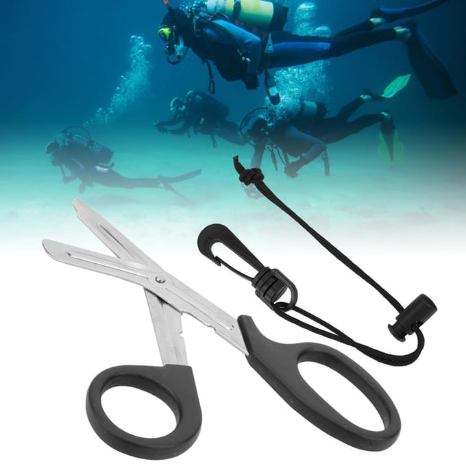 JD‑918 420 Roestvrij Staal Duiktechnologie Duikscharen Onderwater Ontsnappingstouw Visnet Knipschaar white