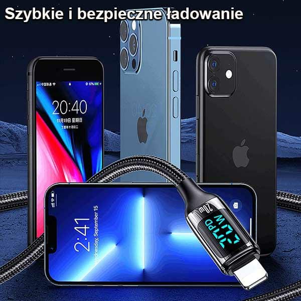 USAMS U78 - USB-C naar Lightning Kabel - 20W Snelladen - 1.2m - Wit