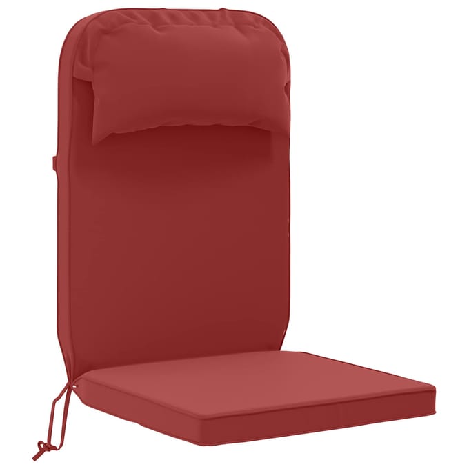 vidaXL - Zon - Ligzitzak - Kussen - 100% - Polyester - Wijnrood - 55 - x - 124 - x - 5 - cm