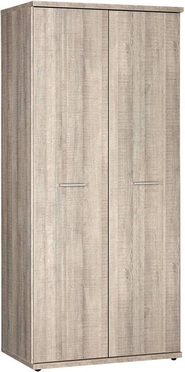 BEUK Kledingkast 2 deurs - Bavel - 200x90x58 cm - Donker Grijs Hout