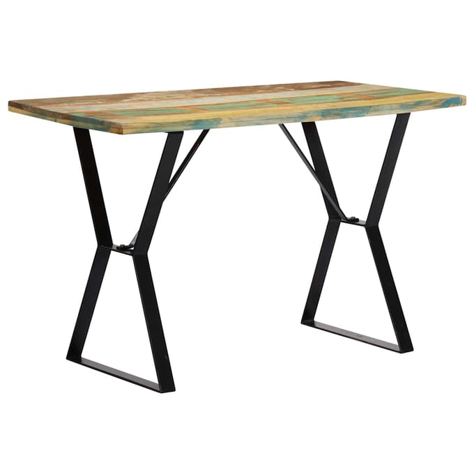 vidaXL - Eettafel - 120x60x76 - cm - massief - gerecycled - hout