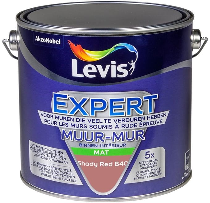 Levis - Expert Muur Binnen Mix - Shady Red B40 - Mengverf - 2,5 L