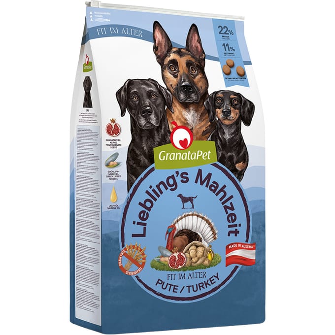 10kg GranataPet Senior Kalkoen Hondenvoer