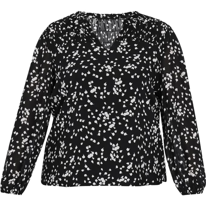 Faina Grote maat blouse vrouwen zwart