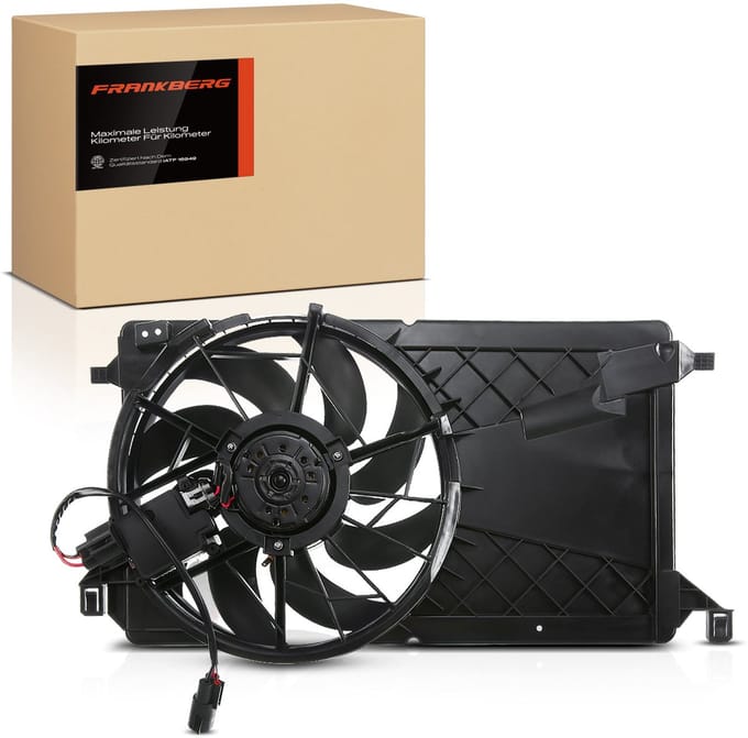 Frankberg 1x Motorradiateur Enkele ventilator