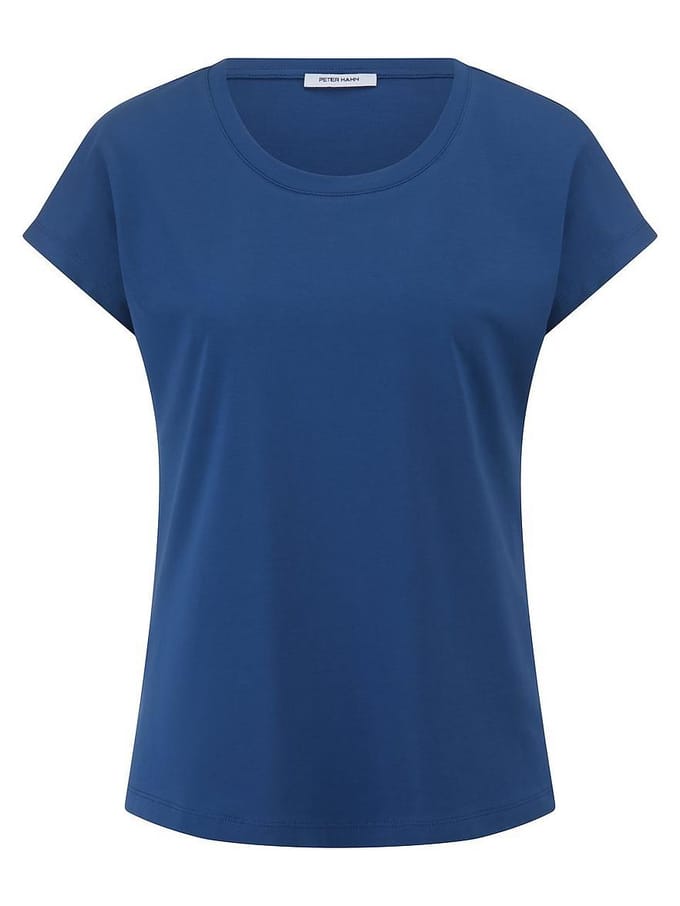 Shirt ronde hals Van Peter Hahn blauw