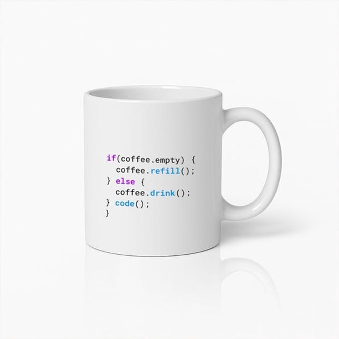 Grappige Programmeur Koffiemok 330 ml – “If Coffee Empty Refill Else Drink Code” Coding Mok – Cadeau voor Developers & Programmeurs