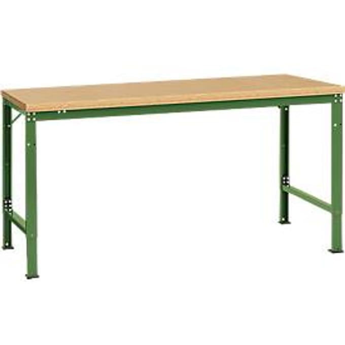 Manuflex basistafel UNIVERSAL Speciaal, 1750 x 1000 mm, multiplex natuur, resedagroen