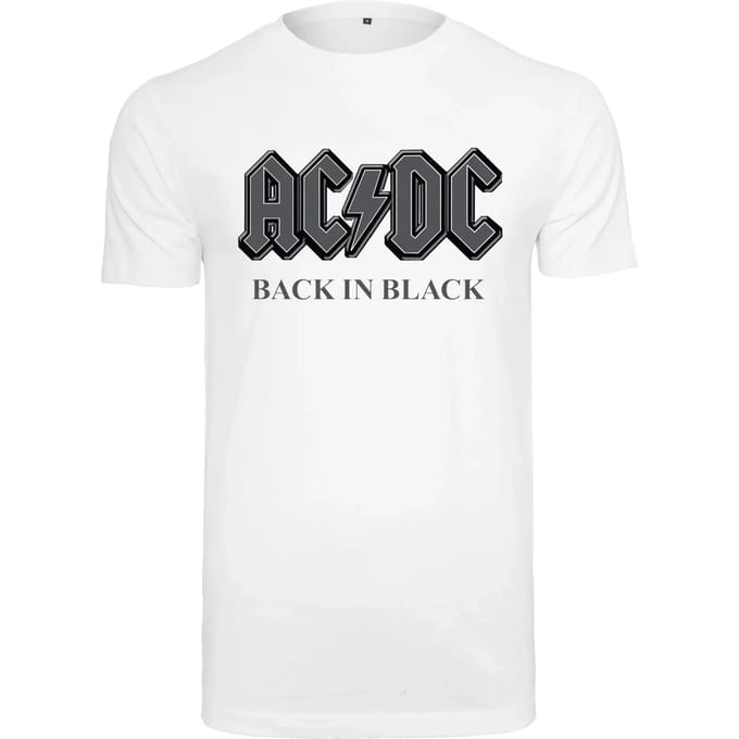 Merchcode AC/DC - Back In Black Heren Tshirt - L - Wit