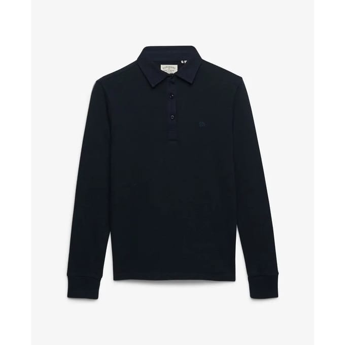 Superdry Classic Rugby Top Oversized Pasvorm Blauw Grootte: 42