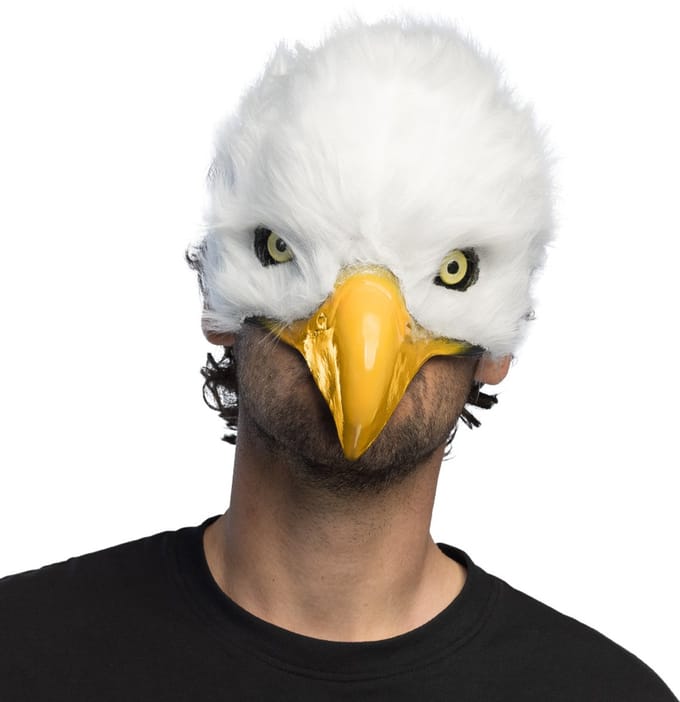 Boland - Pluchen masker Witte adelaar - Volwassenen - - Vogel - Funny - Cosplay
