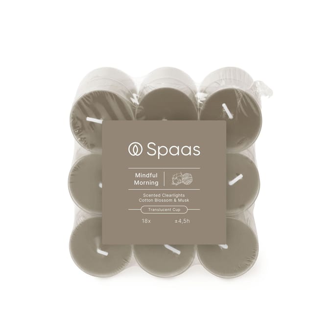 Spaas - Geurende Clearlights - Blokverpakking x18 - 4,5 uur - Mindful Morning