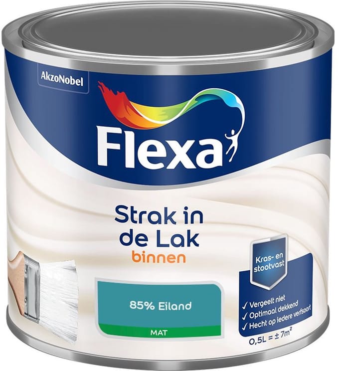 Flexa - Strak In De Lak Binnenlak Mat - 85% Eiland - Mengverf - 500 Ml