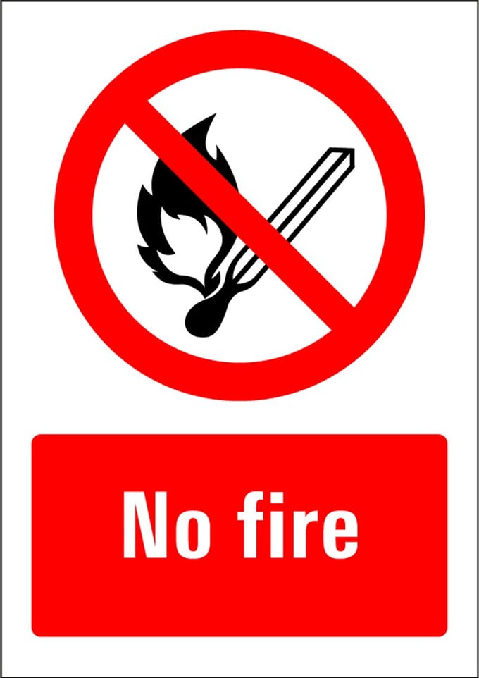 No fire bord - kunststof 297 x 420 mm