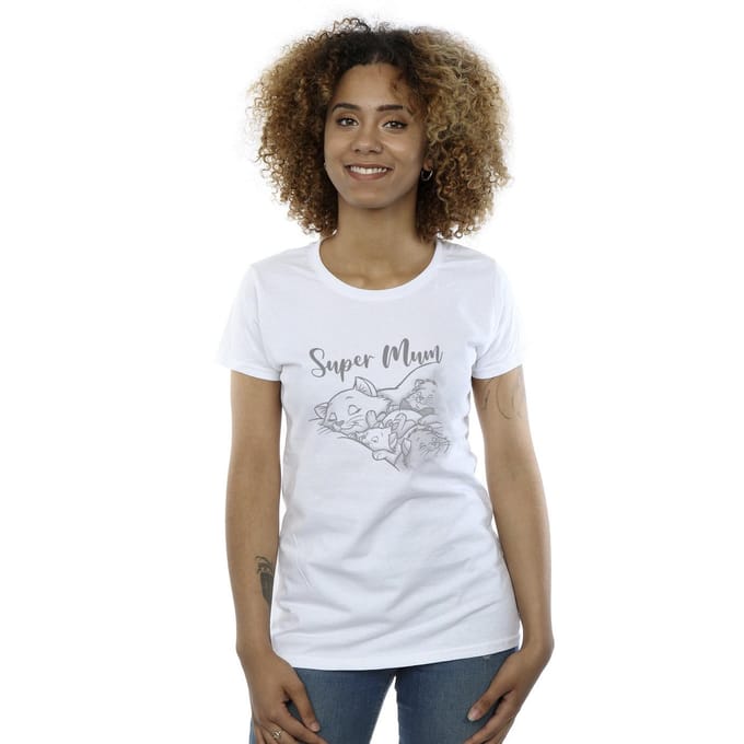 Disney Dames/Dames The Aristocats Marie Super Mum Katoenen T-Shirt (Wit)