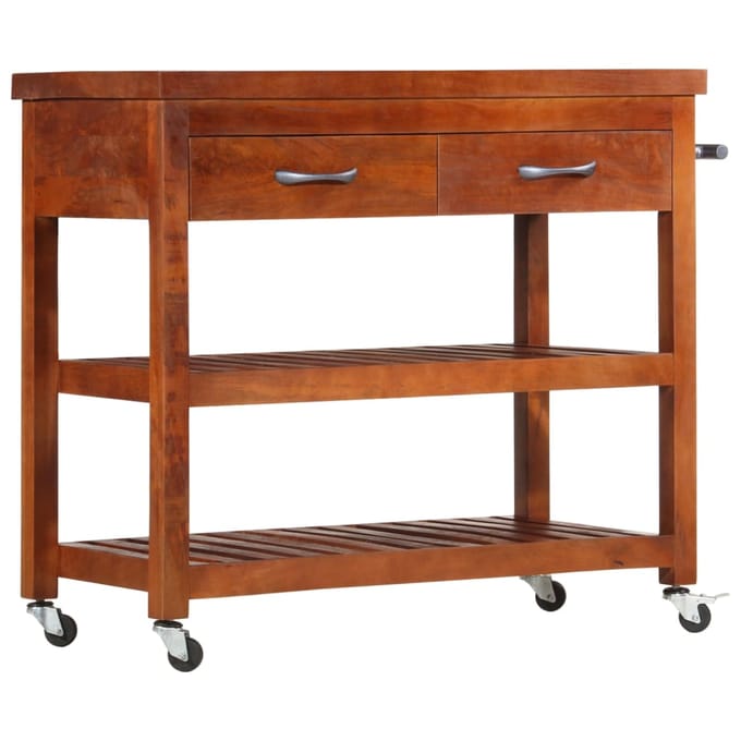 vidaXL - Keukentrolley - 100x48x89 - cm - massief - acaciahout