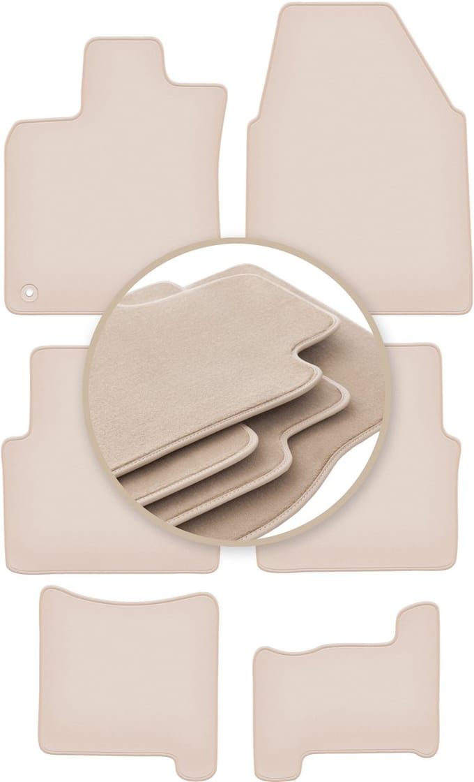 PREMIUM beige vloermatten voor: Nissan Qashqai +2 crossover 2007-2013