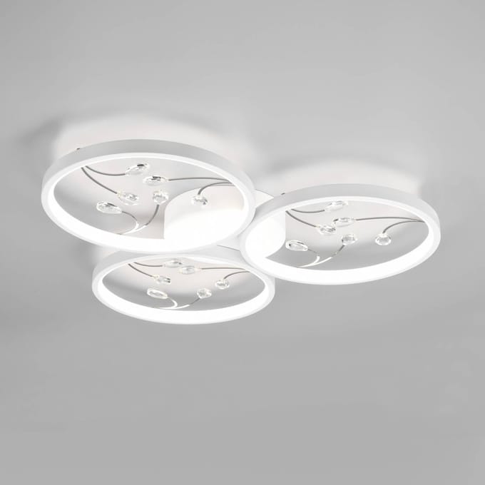 Trio Lighting Plafondlamp Groovy 3-lamps wit 4.000K