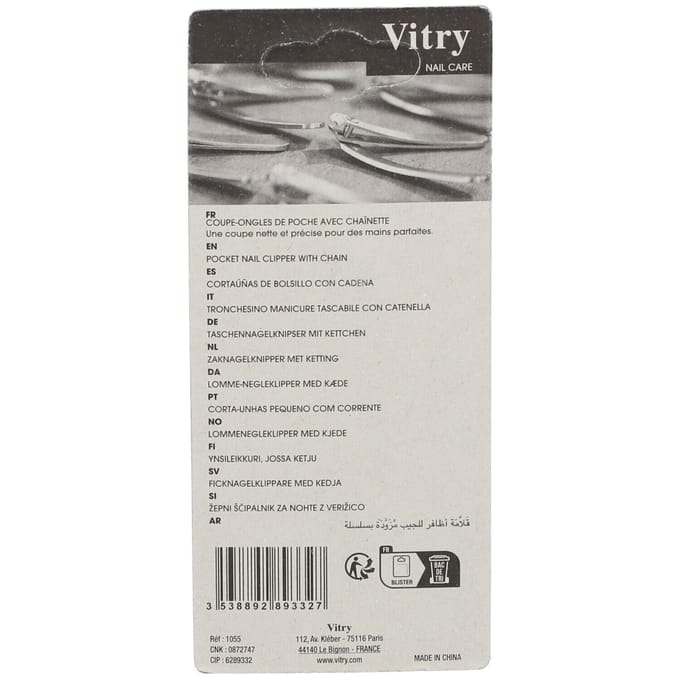 Vitry Classic Nagelknipper Zakmodel + Ketting 105 1
