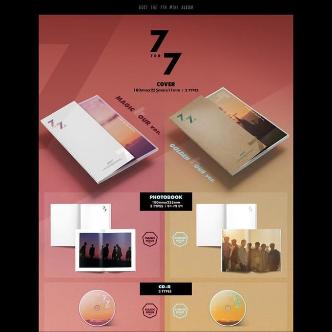 GOT7 7e mini-album 7 voor 7(Willekeurig) Random ver.(1EA) white