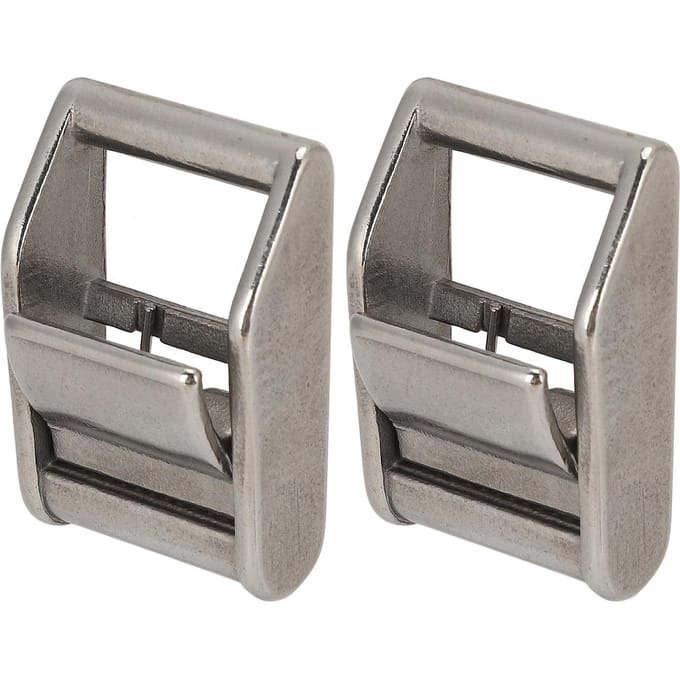 2 Stuks Cam Gespen 316 Roestvrij Staal Heavy Duty Druk Vastbinden Webbing Sjorren Lading 27mm gray