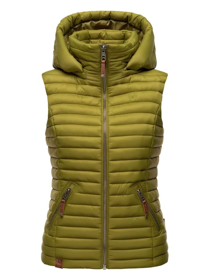 Navahoo Dames Gewatteerde Bodywarmer Shadaa – Lichte Weste met Afneembare Capuchon