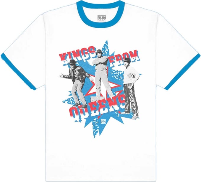 Run DMC - Kings From Queens Heren T-shirt - S - Wit
