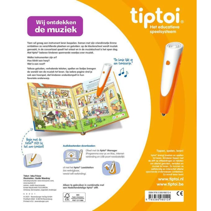 Ravensburger Tiptoi Wij ontdekken de muziek Leerzame spellen