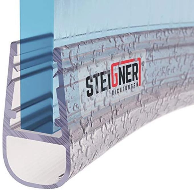 Doucheafdichtstrip 100 cm voor gebogen douche - Glasdikte 6/7/8 mm