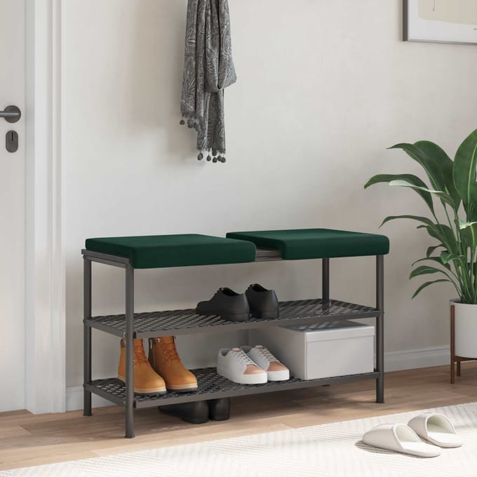 vidaXL - Bankkussen - 2 - st - fluweel - Donkergroen - Diepte - 35 - cm