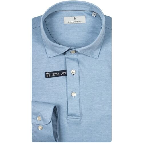 Thomas Maine Polo Long Sleeve Hyper Jersey Blauw / male