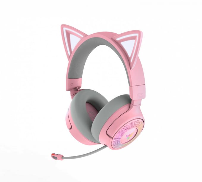 Razer Kraken Kitty V3 Pro Wireless RGB Gaming Headset - Quartz