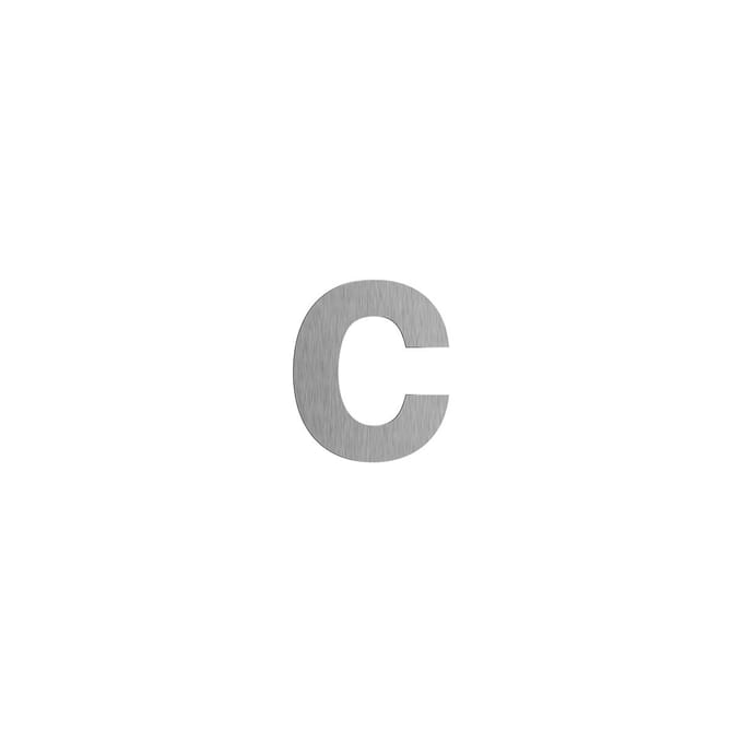 Huisnummer toevoeging - RVS geborsteld - RVS - GPF - RVS letter 'c', 116 mm
