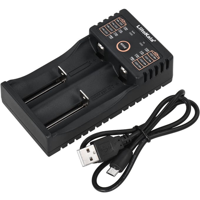 Liitokala Lii-202 Slimme Batterijlader voor 1.2V/3.7V/3.2V/3.85V AA/AAA black