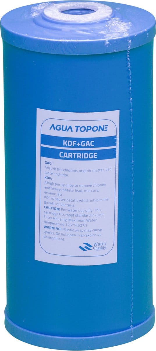 KDF55+GAC drinkwater filter patroon 10inch/25cm - 5 micron