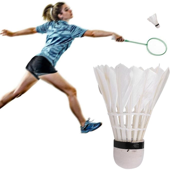 3 stuks Gansveer Shuttlecocks Badminton Bal Spel Trainingsmateriaal white