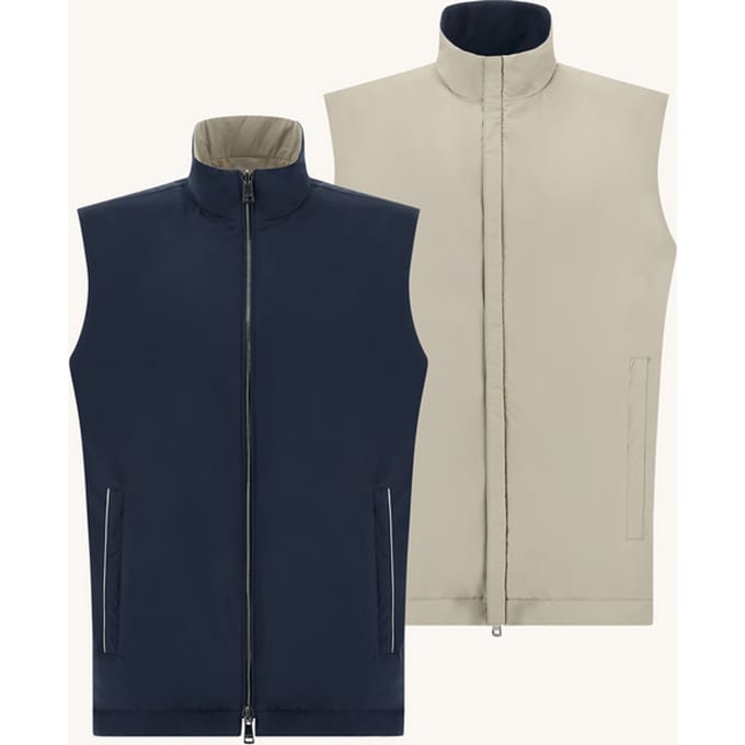 omkeerbare vest thyphoon platina man blauw-beige