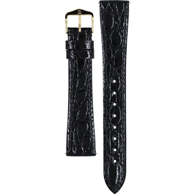 Hirsch 18920850-1-18 Genuine Croco Horlogeband