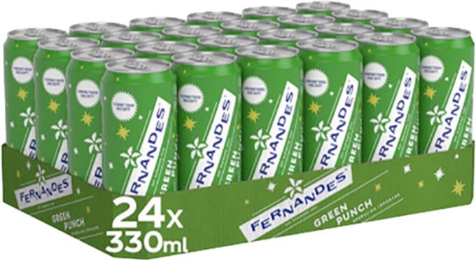 Fernandes Green Punch bruisende frisdrank - 24 x 330 ml