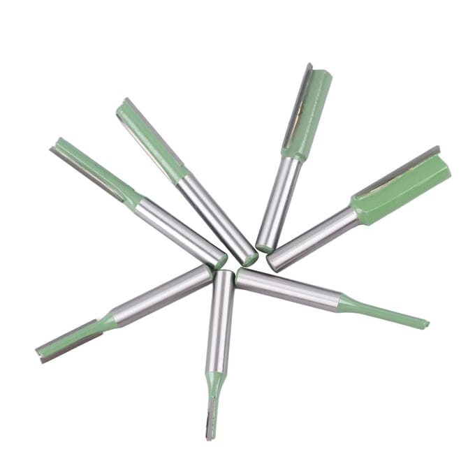 7-delige Rechte Frees Set 14 Schacht Bovenfrees Kit Carbide Houtbewerkingsgereedschap met Opbergdoos