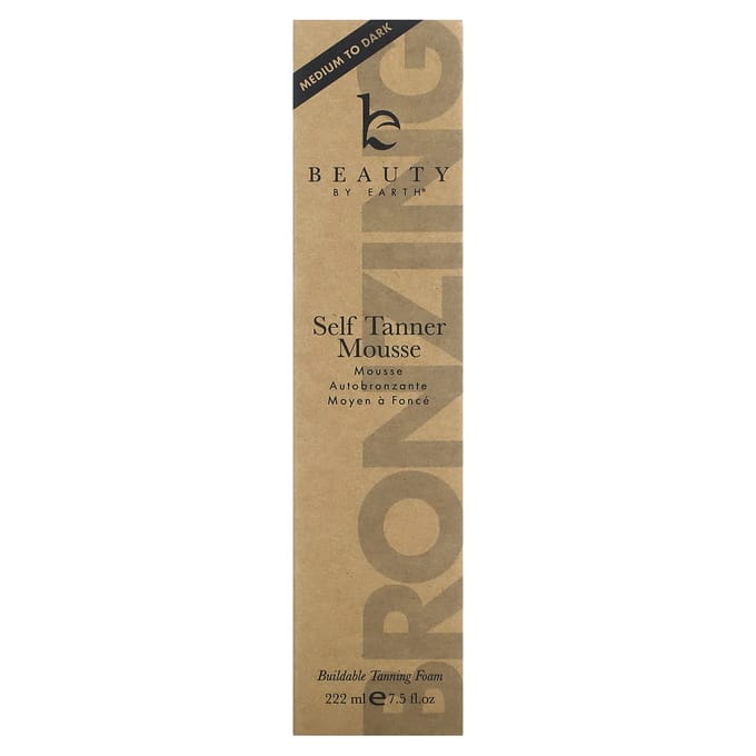 Beauty By Earth, Mousse autobronzante, moyen à foncé, 225 ml (222 ml) brown