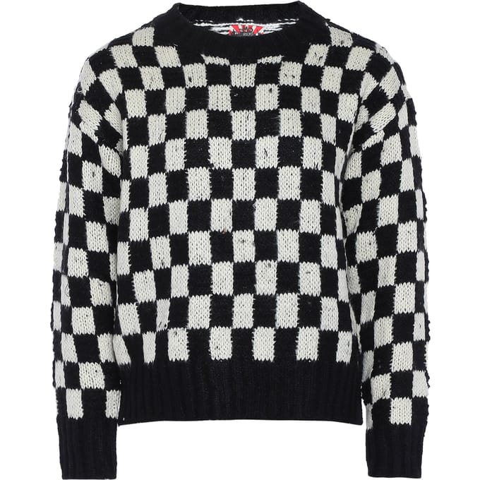Mymo Jumper Dames WIT ZWART GERUIT