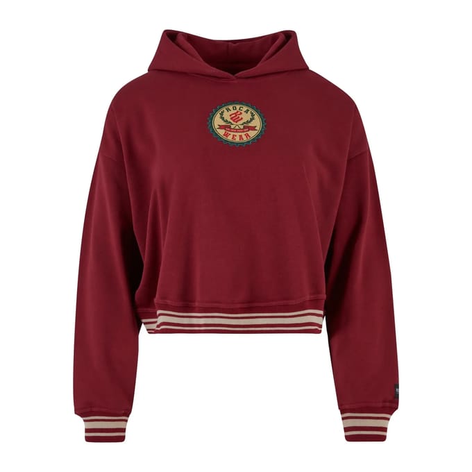 Rocawear - Kansas Crop Hoodie - M - Bordeaux rood