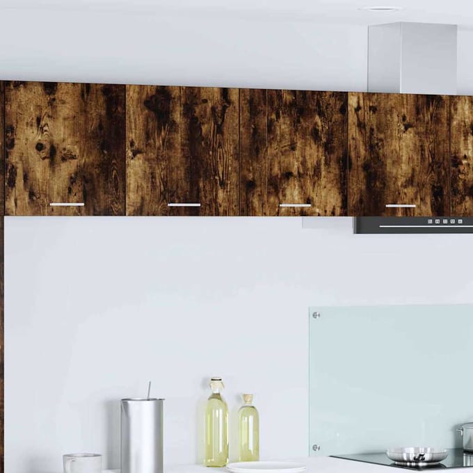 vidaXL - Hangkast - Gerookt - eiken - 80 - x - 31 - x - 40 - cm - Bewerkt - hout