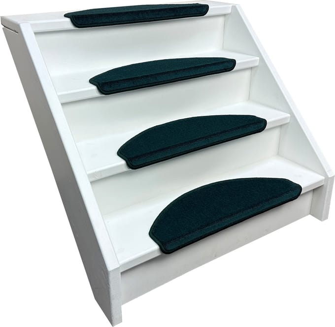 Elite Trapmatten - 15 stuks - Softstep Groen - 62x19x3,5cm - halve maantjes
