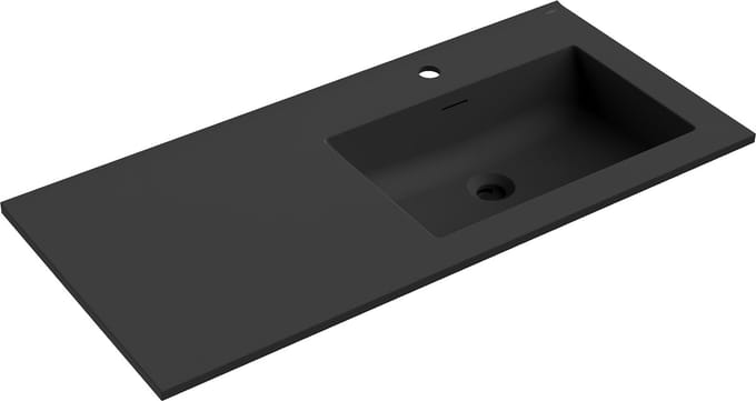 Mexen Otis ingebouwde wastafel rechts 101 x 46,5 cm, zwart mat - 25181071P