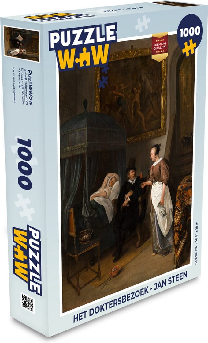 Puzzel Het doktersbezoek - Jan Steen - Legpuzzel - Puzzel 1000 stukjes volwassenen